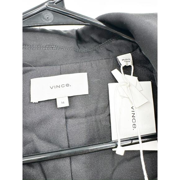 Vince Black Single Breasted Wool Boyfriend Blazer Jacket Size 14 NWT - Picture 4 of 6